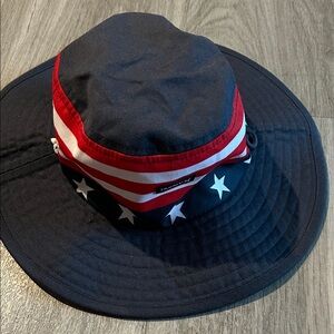 Hurley Red, White, and white Star Bucket Hat